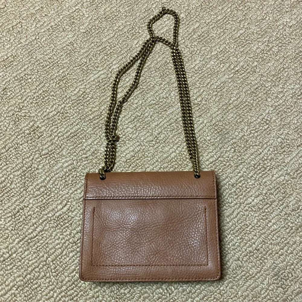 Madewell The Chain Crossbody Bag Brown Leather New Purse - Picture 2 of 7